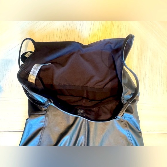 OFFLINE by Aerie Faux Leather Spaghetti Strap Jumpsuit – Black – Size Medium - Picture 12 of 16